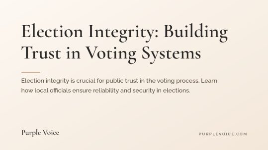 Election Integrity: Building Trust in Voting Systems